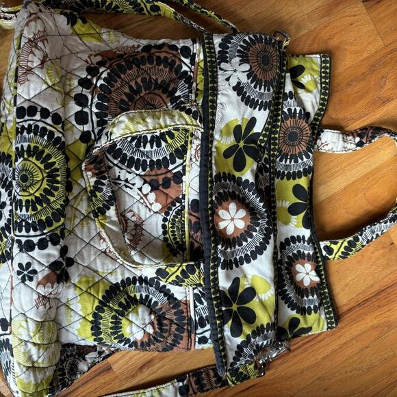 VERA BRADLEY Convertible Crossbody Shoulder Hand Bag Cocoa Moss - Picture 8 of 13